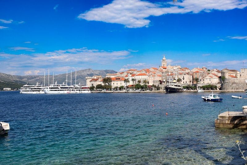a body of water with boats in it